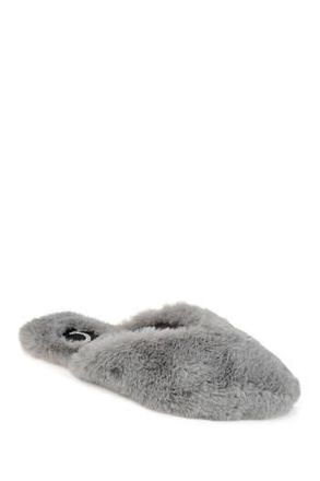 Journee Collection JOURNEE Sundown Faux Fur Slipper in Grey at Nordstrom Rack, Size 11