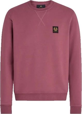 Belstaff Klassiek katoenen sweatshirt met V-steek detail - Heren - Sweatshirts - Rood - 2XL - Katoen - Hoodies & sweatvesten