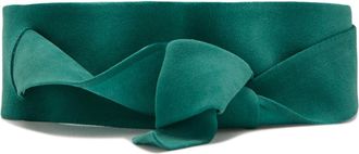 Mango Starring Hailey Bieber Suede Cummerbund Belt in Turquoise at Nordstrom, Size Small