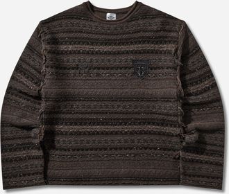 Umbro Fair Isle Crest Crewneck Sweater Black / Brown