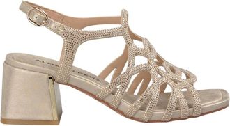 Alma En Pena Alma EN Pena, Schoenen, Dames, Geel, 41 EU, Sandaal met brede hak en stenen