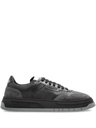 Iceberg leather-panelled sneakers - men - Leather/Rubber/Fabric - 42 - Black