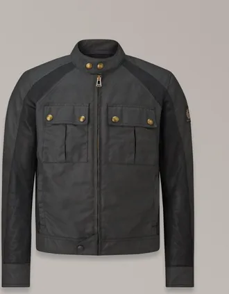 Belstaff Belstaff Temple Motorcycle Jacket Mens Waxed Cotton Black Size 5XL
