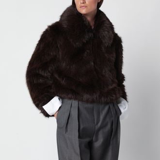 Frankie Shop Giacca Hope marrone in pelliccia sintetica