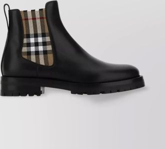 Burberry ankle boots leather lug sole