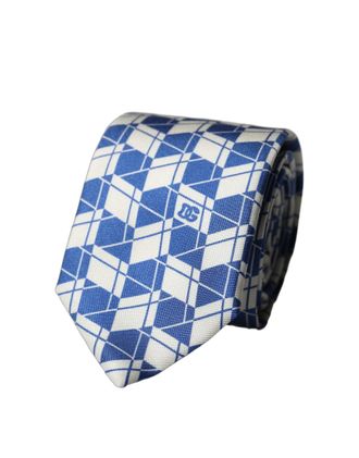 Dolce & Gabbana Geometric Silk Necktie - Blue