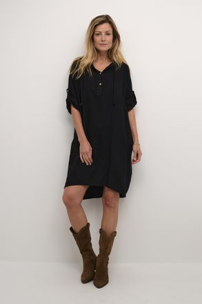 Cream Jurk Regular fit black