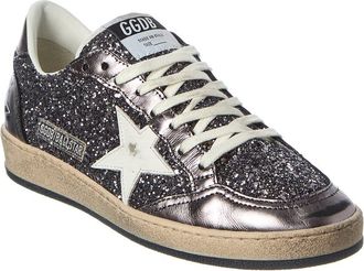 Golden Goose Ballstar Glitter & Leather Sneaker