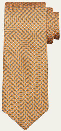 Brioni Mens Micro-Floral Silk Tie