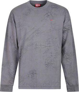 Diesel Hoodies & sweatvesten, Heren, Grijs, M, T1 Sweatshirt
