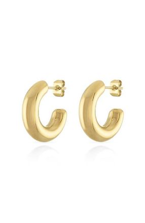 BEN ONI Bold Open Huggie Hoops in Gold at Nordstrom