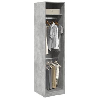 Berkfield Home Wardrobe Concrete Grey 50x50x200 cm Engineered Wood | Size: 50 x 50 x 200 cm