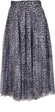 Philosophy di Lorenzo Serafini Tule Lange Rok met Ritssluiting - Dames - Midirokken - Zwart - XS - Tule - Rokken