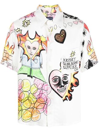 Rassvet Camicia con stampa - Bianco