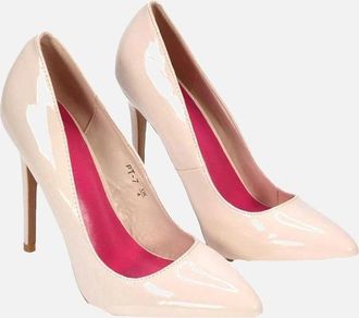 XY London Womens XY London Womens/Ladies Lu Lu Patent High Stiletto Heel Court Shoes - Cream - Size: 8