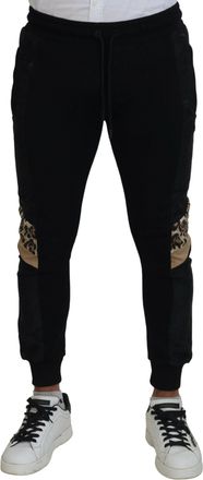 Dolce & Gabbana Black Polyester Skinny Jogger Men Mens Pants