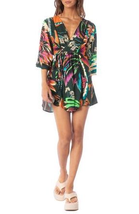 Maaji Fleur Cover-Up Dress in Medium Green at Nordstrom Rack