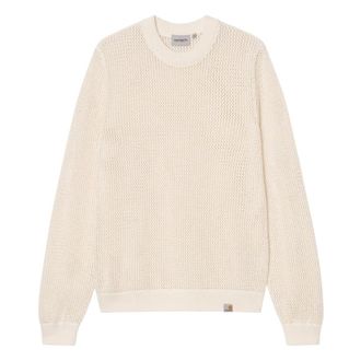 Carhartt Work in Progress Carhartt Wip, Round-neck Knitwear, male, Beige, Size: XL Stockton Sweater