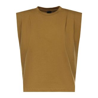 Pinko Sleeveless Tops, female, Brown, Size: XS Sleeveless Top