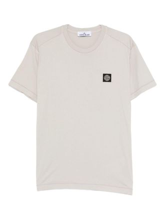Stone Island Logo Cotton T Shirt