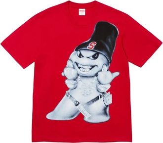 SUPREME Snowman T-shirt met grafische print - Rood
