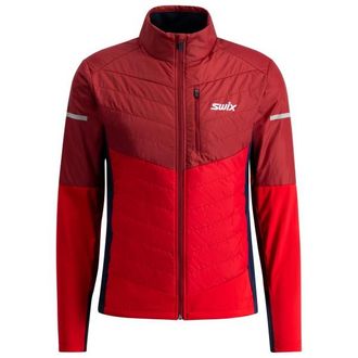 Swix Nordic Warm Hybrid Jacket Langlaufjacke für Herren | rot