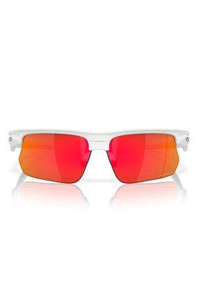 Oakley Bisphera 68mm Prizm Gradient Oversize Rectangular Sunglasses in Ruby at Nordstrom