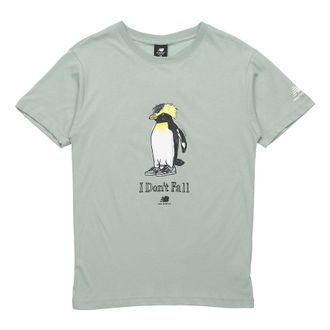 New Balance Casual Graphic Print Tee Green AMT12340-LIH