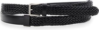 Dolce & Gabbana Black Woven Buckle Belt