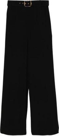 Zimmermann Zwarte Crepe Wijde Broek - Dames - Wijde Broeken - Zwart - M - Broeken
