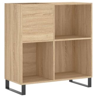 vidaXL Mueble Discos Madera Contrachapada Roble Sonoma 84,5x38x89 Cm Vidaxl