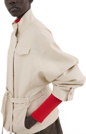 Mango Belted Jacket in Beige at Nordstrom, Size X-Small