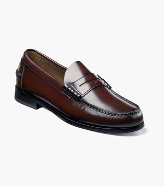 Florsheim Mens Berkley Moc Toe Penny Loafer In Burgundy