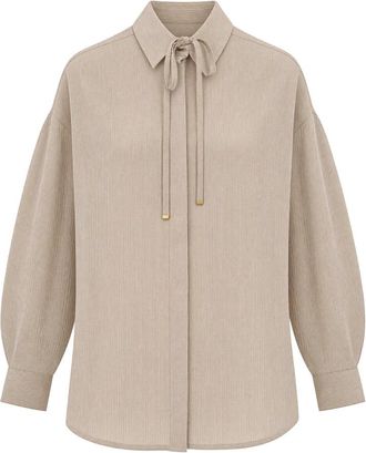 Sessun Liza-Dunegres Shirt - Dames - Overhemden - Beige - XS - Overhemden