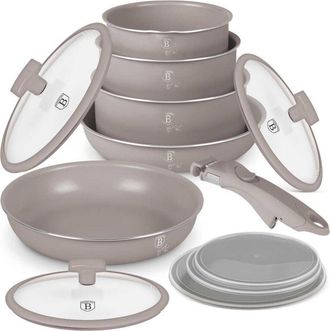 OEM Bater&iacute;a De Cocina De Titanio 12 Piezas Berlinger Haus Bh-8251 Taupe