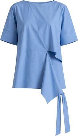 Meimeij Jasper Tie Cotton Blend Womens Blouse