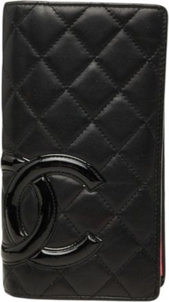 Chanel Black Cambon Ligne Long Wallet (Bi-Fold) (Pre-Owned)