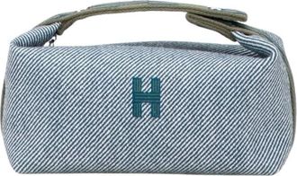 Hermès Pre-owned Mini Bags, female, Blue, Size: ONE SIZE Pre-owned Canvas Mini Bag