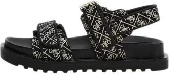 Guess Fabelis Sandal - Dames - Sandalen - Zwart - 41 EU - Polyester - Schoenen