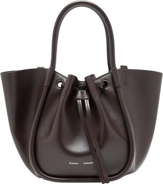 Proenza Schouler Piccola Borsa a Mano Ruched - - Bags - Donna - Marrone - ONE SIZE