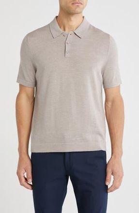 Nordstrom Merino Wool Polo in Beige String Heather at Nordstrom Rack, Size Xx-Large