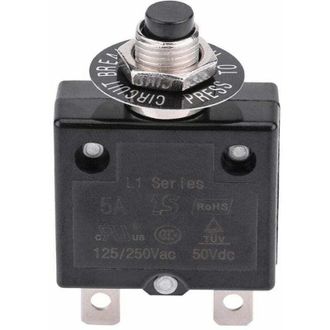 OEM Interruttore Automatico Da 5 A Con Interruttore Di Ripristino Termico Opzionale, 125-250 V Ca, 50 V Cc, Interruttore Automatico A Pulsante Con Protezi