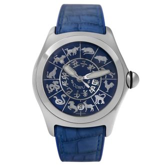 Corum Pre-owned Corum Bubble Zodiac Blue Dial Mens Watch 082.150.20