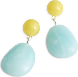 Madewell Stone Double Drop Earrings in Amazonite Multi at Nordstrom