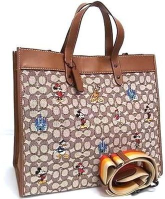 Coach Brown Ivory Ivory Handbag Shoulder Bag Tote Bag (Pre-Owned)