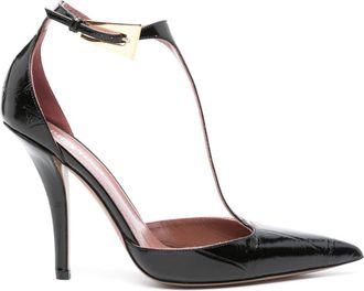 PARIS TEXAS 11mm leather pumps - women - Calf Leather/Calf Leather/Calf Leather - 38.5 - Black