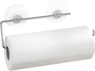 WENKO Wandrollenhalter »Modell Static-Loc« Küchenrollenhalter aus verchromtem Metall, Befestigen ohne Bohren
