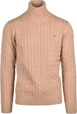 GANT Jersey de cuello alto Dolcevita Trecce - Knitwear - Hombre - Marr&oacute;n - XL