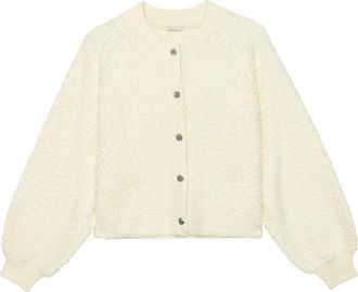 Ikks Vest met drukknopen, ronde hals, bouclettestof