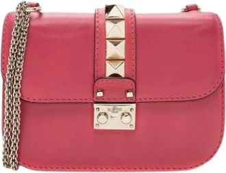 Valentino Pre-owned Mini Bags, female, Pink, Size: ONE SIZE Pre-owned Leather Mini Shoulder Bag